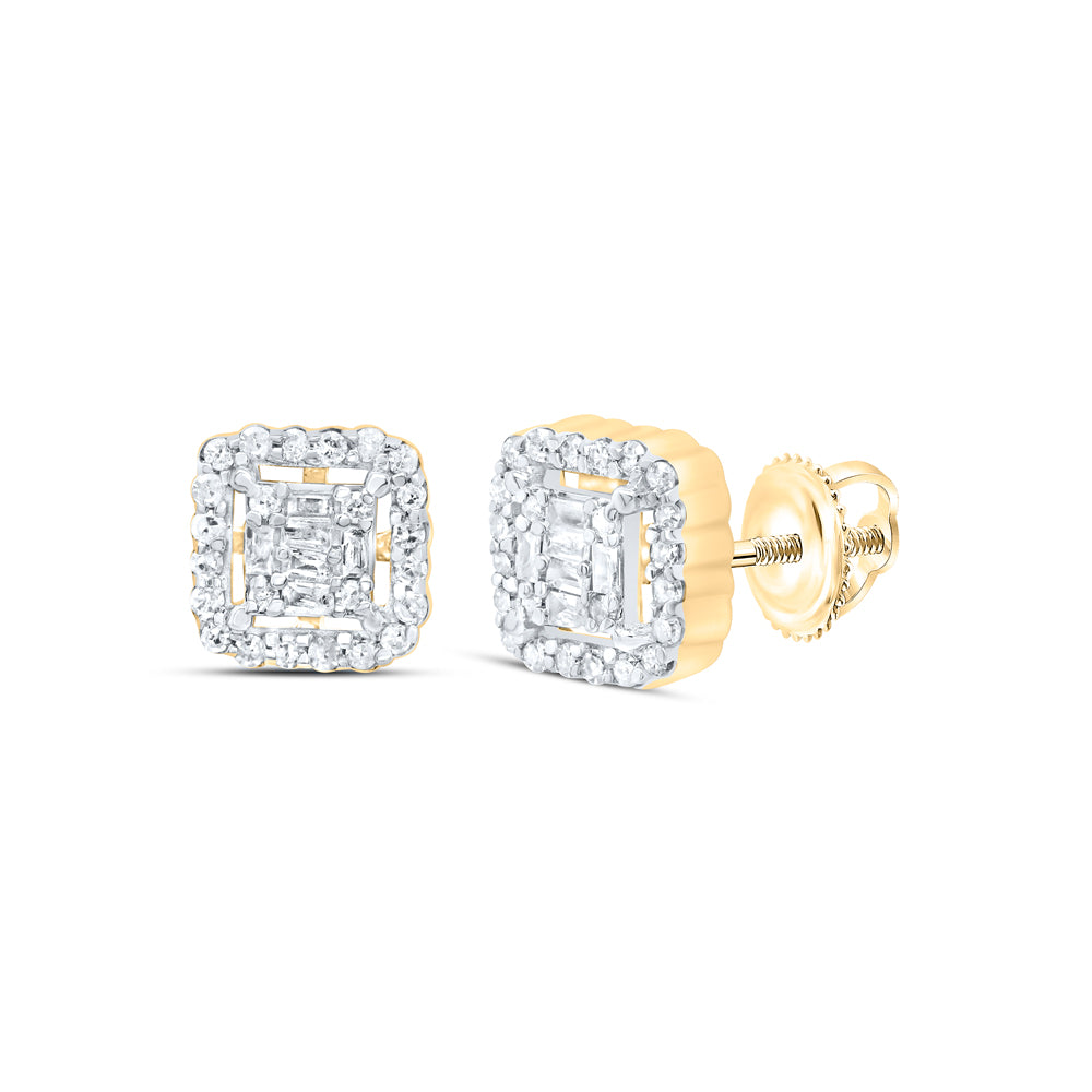 1/5CTW-DIA P1 GIFT SQUARE BAGUETTE EARRING