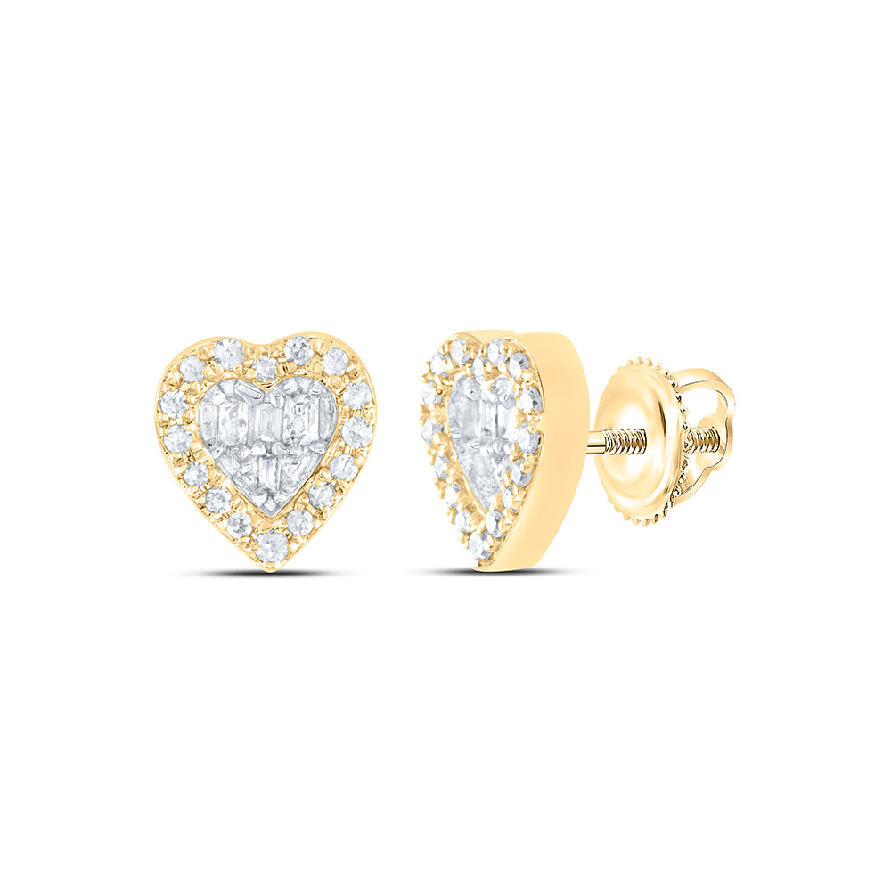 1/6CTW-DIA P1 GIFT HEART BAGUETTE EARRING