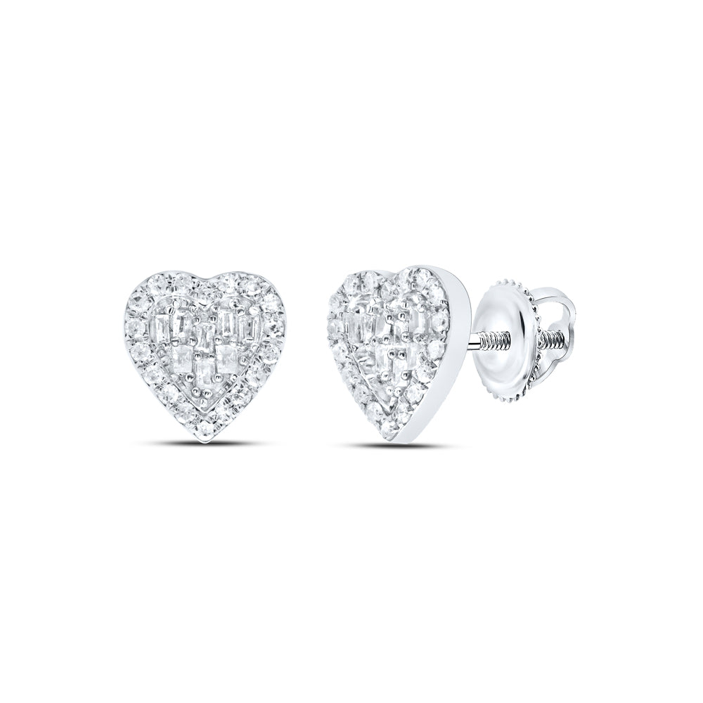 1/3CTW-DIA P1 GIFT HEART BAGUETTE EARRING