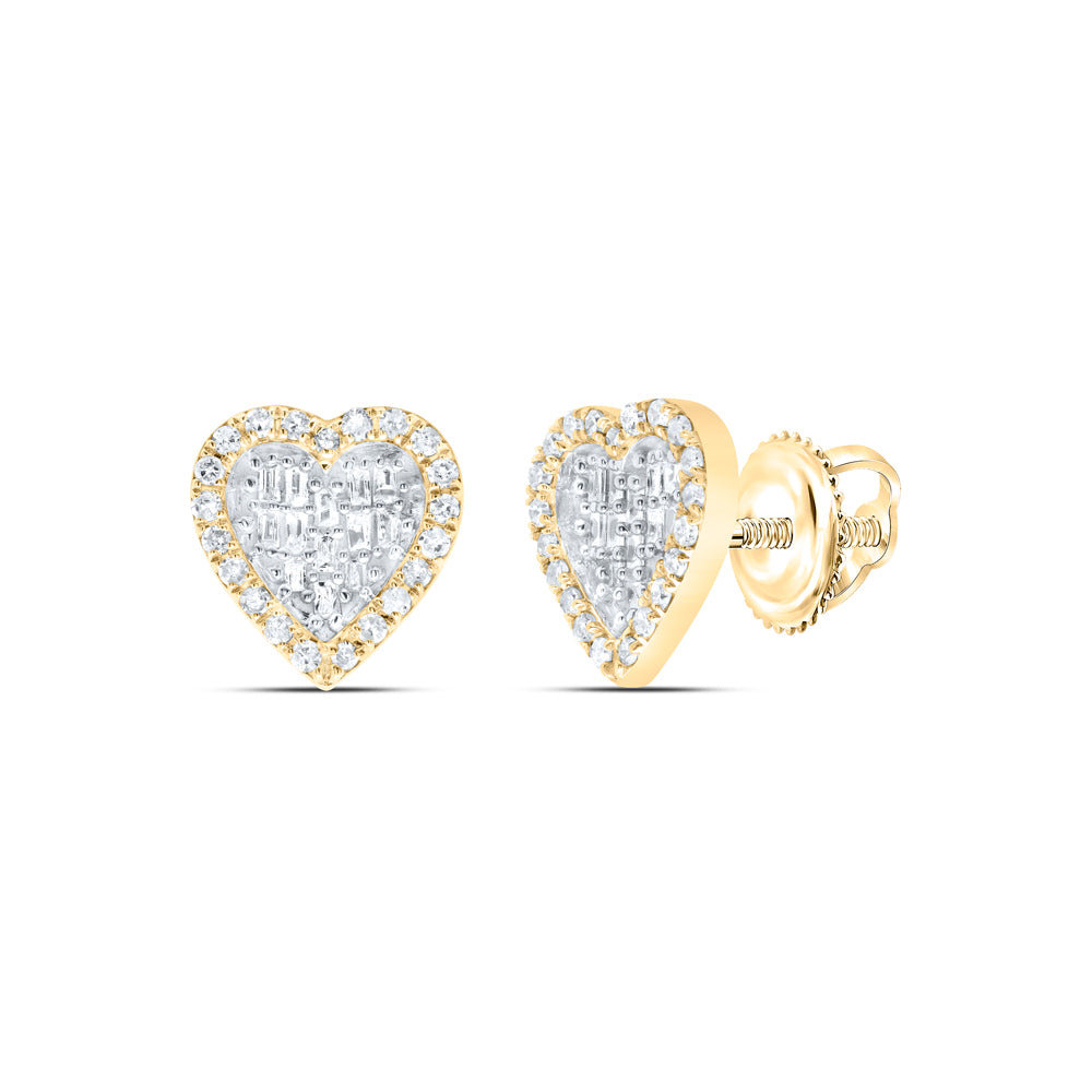 1/2CTW-DIA P1 GIFT HEART BAGUETTE EARRING