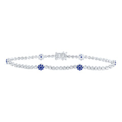 7/8CTW-DIA ANA M 3/4CTW RD-BS NAT GEM TENNIS BRACELET ( 7 INCH)