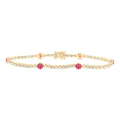 7/8CTW-DIA ANA M 7/8CTWRD-RU NAT GEM TENNIS BRACELET ( 7 INCH)