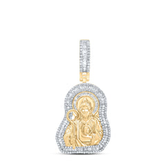 1 1/4CTW-DIA NK ST. JUDE MENS CHARM