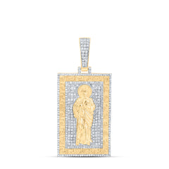 1 1/2CTW-DIA NK ST.JUDE MENS CHARM