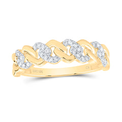 1/6CTW-DIA CN FASHION CUBAN LADIES RING