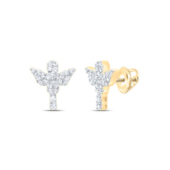10K Yellow Gold 1/5 CTW-Natural Diamond Gift Earring 1.40 Gram