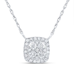 1/3CTW-DIA CN FASHION CUSHION NECKLACE (18 INCH)