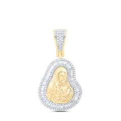 7/8CTW-DIA NK MOTHER MARY MENS CHARM