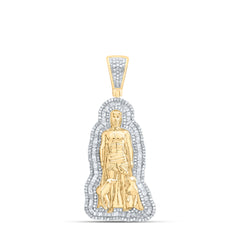 1 1/3CTW-DIA NK ST. LAZARO MENS CHARM