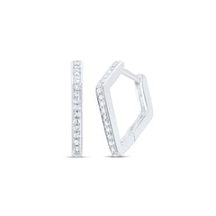 1/6CTW-DIA P1 GIFT HOOPS HUGGIES EARRING