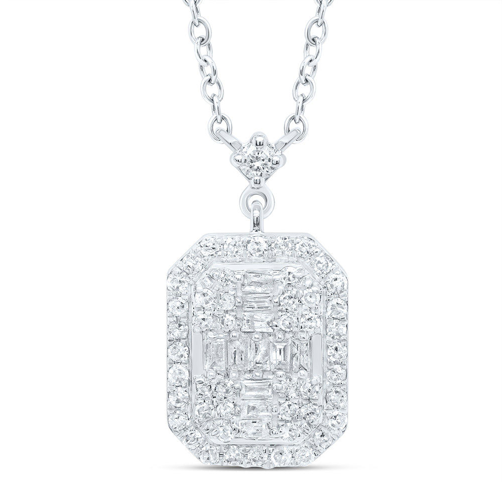 1/3CTW-DIA P1 GIFT EMERALD NECKLACE (18 INCH)