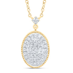 1/5CTW-DIA P1 GIFT OVAL NECKLACE (18 INCH)