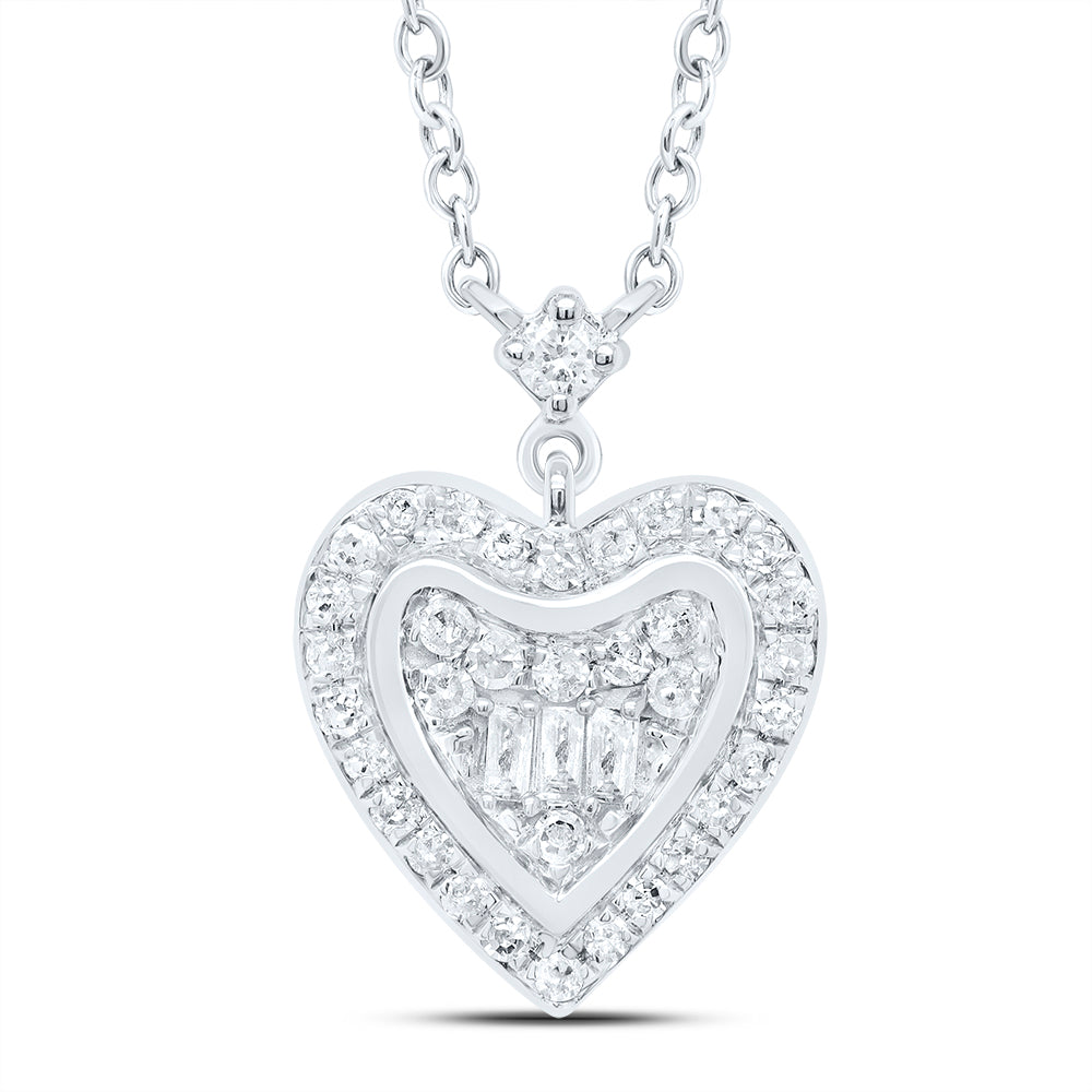1/4CTW-DIA P1 GIFT HEART NECKLACE
