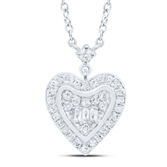 1/4CTW-DIA P1 GIFT HEART NECKLACE