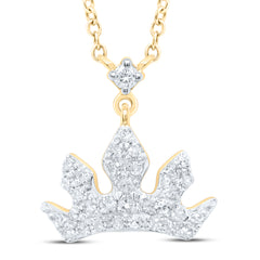 1/6CTW-DIA P1 GIFT CROWN NECKLACE (18 INCH)