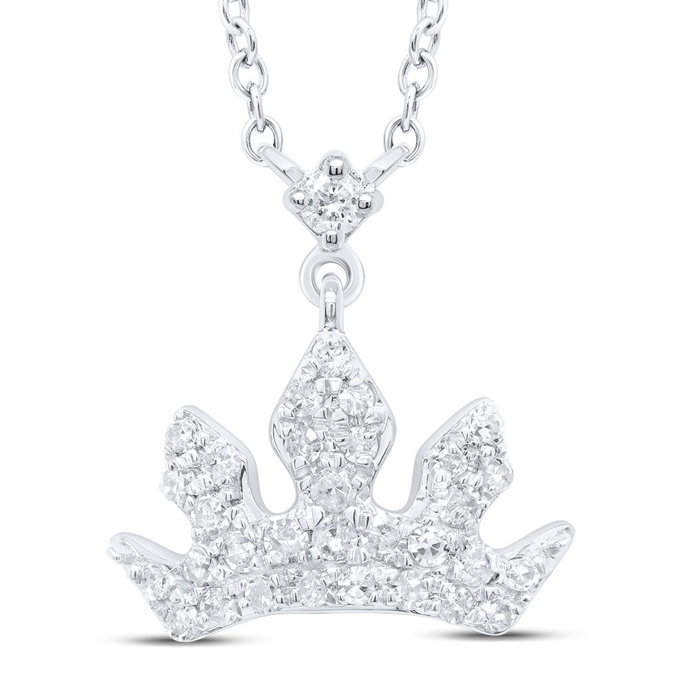 1/6CTW-DIA P1 GIFT CROWN NECKLACE (18 INCH)