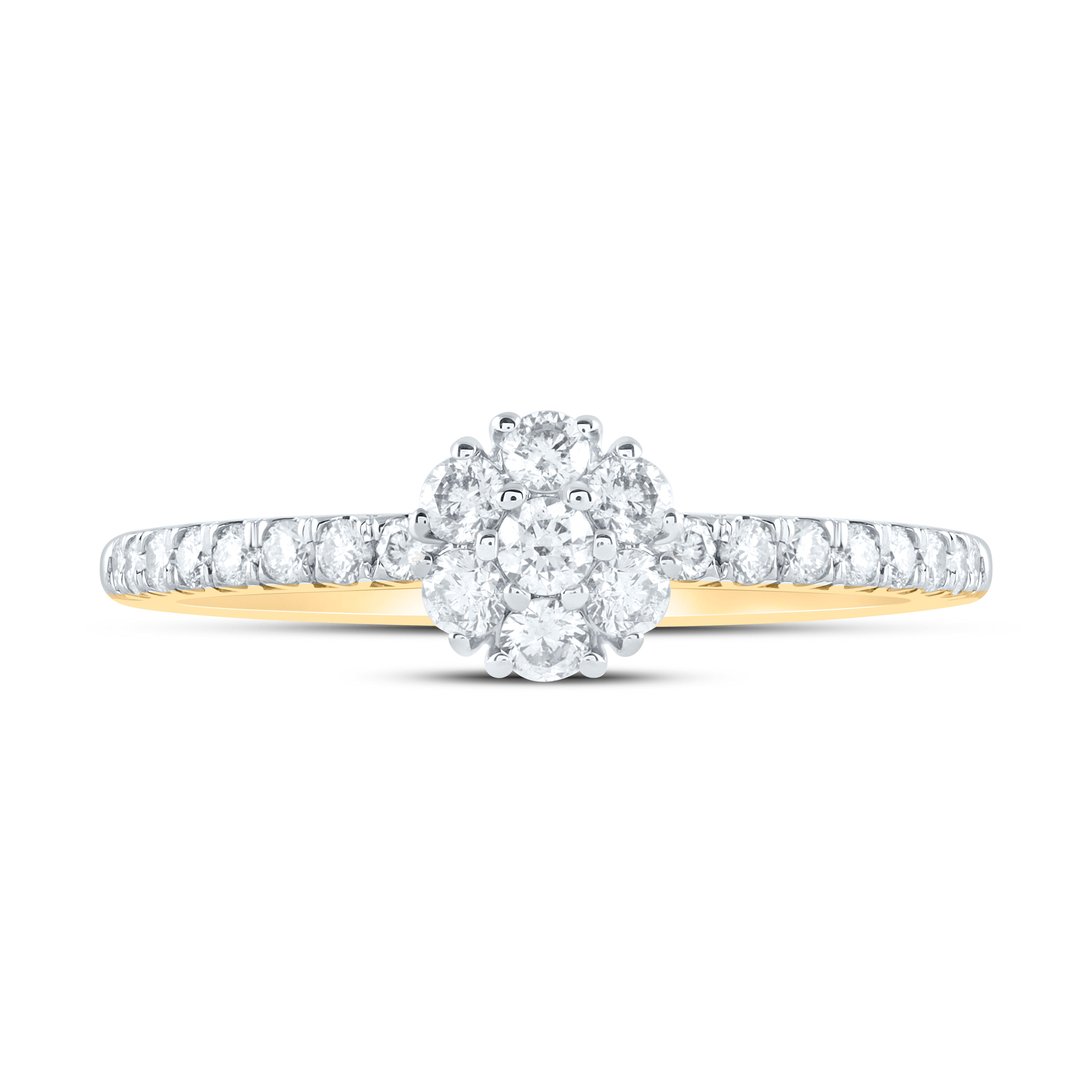 1/2CTW-DIA ANA M FLOWER FASHION RING