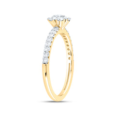 1/2CTW-DIA ANA M FLOWER FASHION RING