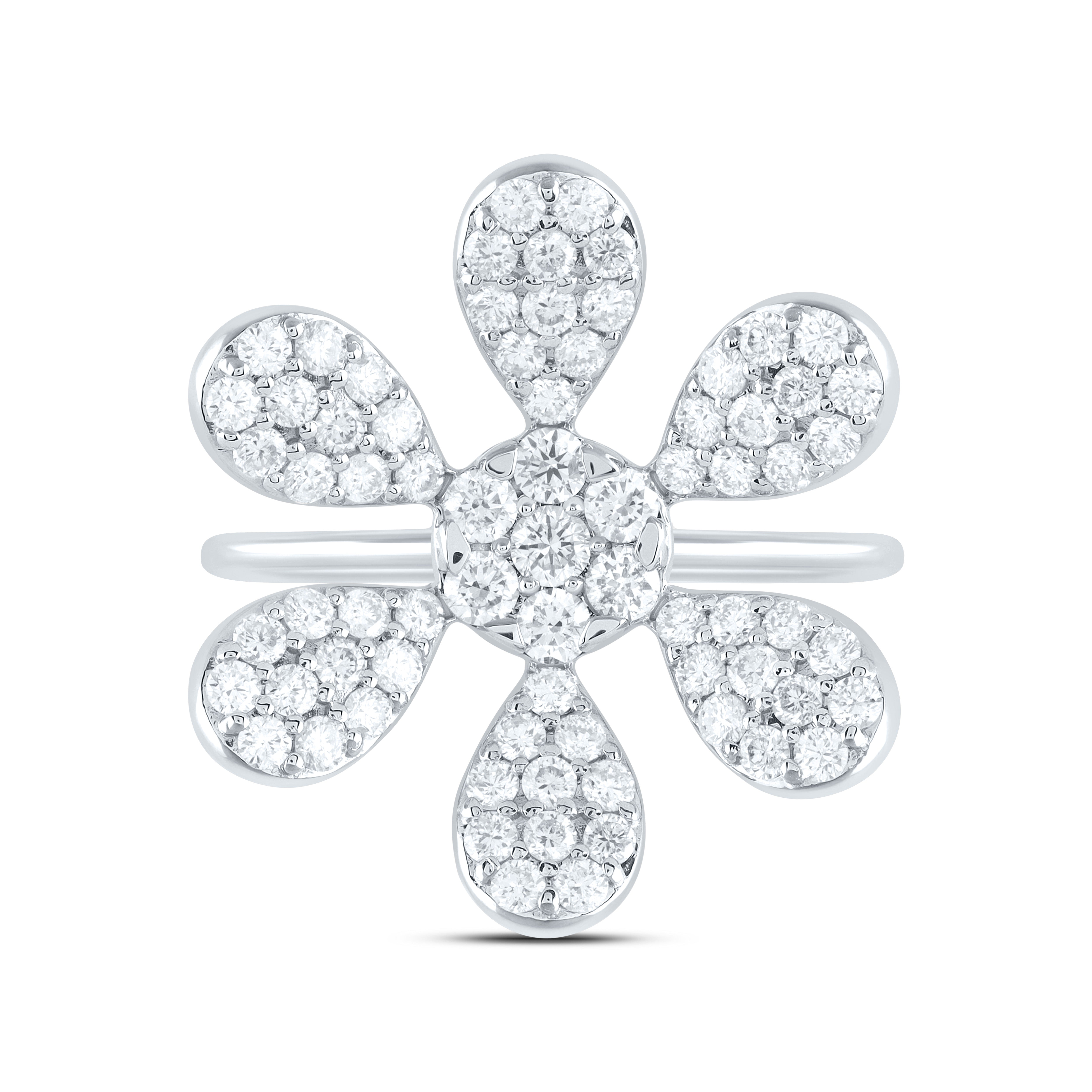 1 1/4CTW-DIA ANA M FLOWER FASHION RING