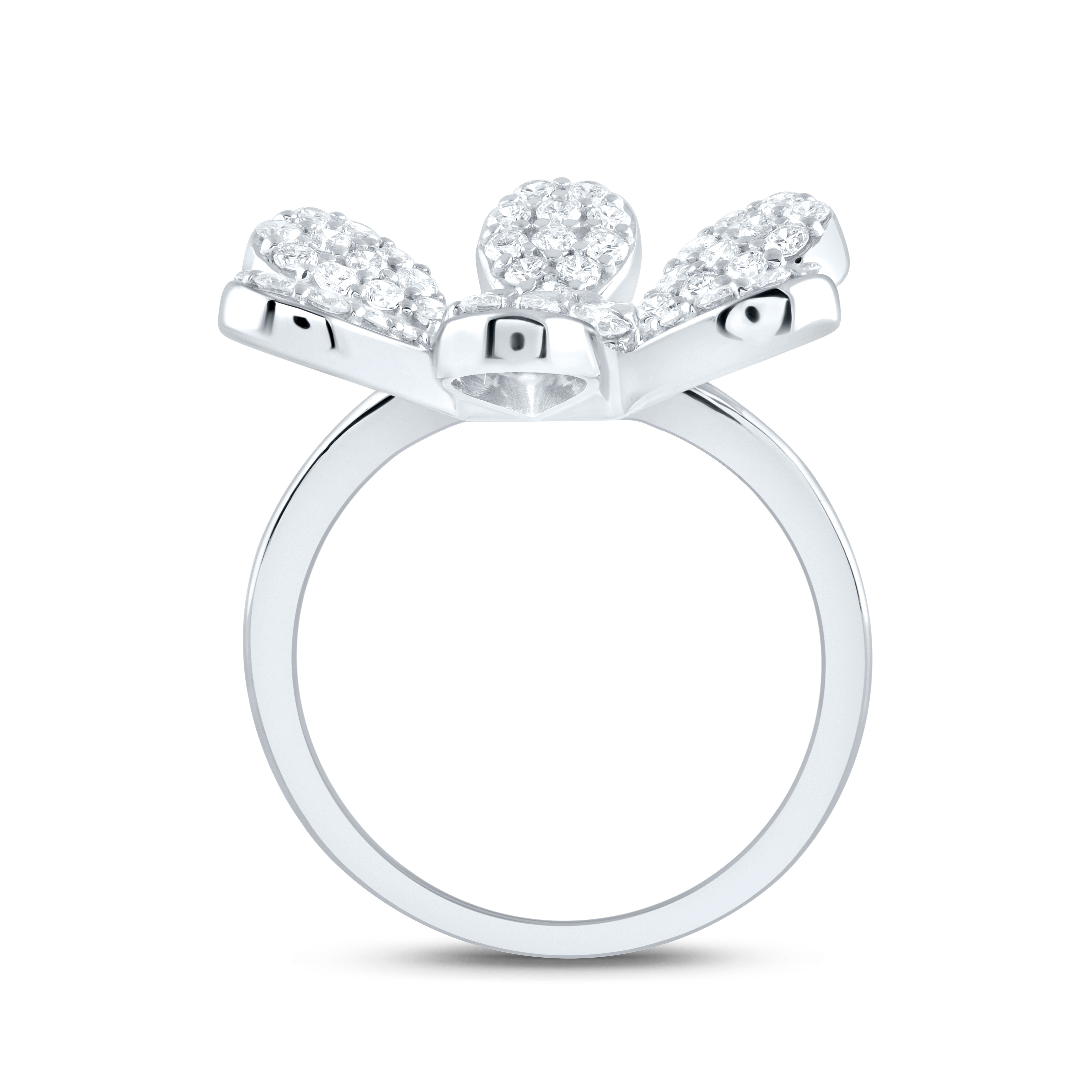 1 1/4CTW-DIA ANA M FLOWER FASHION RING