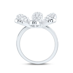 1 1/4CTW-DIA ANA M FLOWER FASHION RING