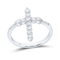 5/8CTW-DIA CN FASHION CROSS RING