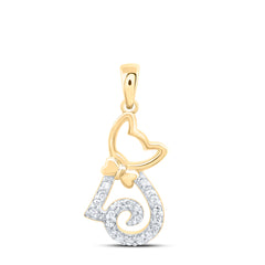 1/10CTW-DIA CN GIFT CAT PENDANT