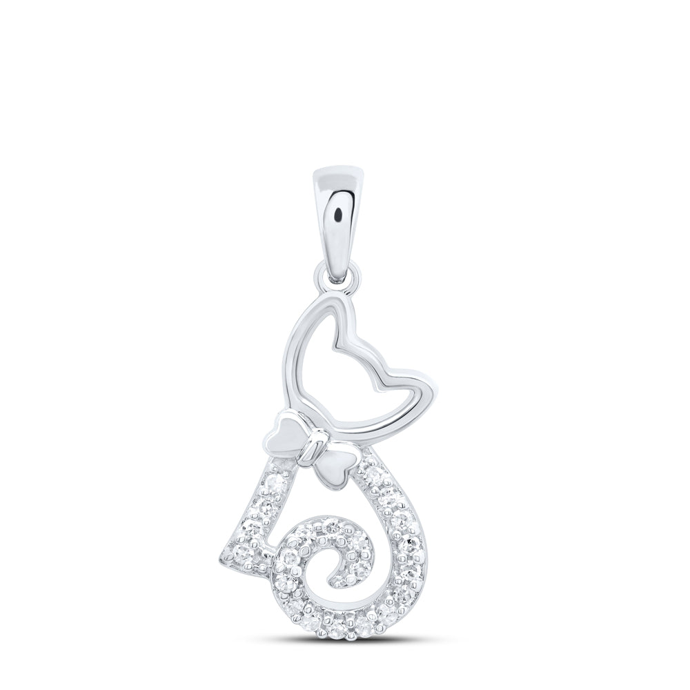 1/10CTW-DIA CN GIFT CAT PENDANT