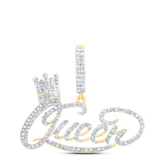 1CTW-DIA NK "QUEEN" CROWN MENS CHARM