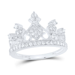 14k Gold 3/8 CTW-Natural Diamond Fashion Crown Ring Gram