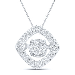 1/6CTW-DIA CN GIFT CUSHION DANCING PENDANT