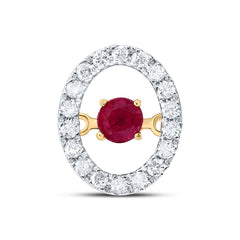 1/8CTW-DIA CN 3MM RD-RU NAT GEM DANCING PENDANT