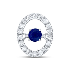 1/8CTW-DIA CN 3MM RD-BS NAT GEM DANCING PENDANT