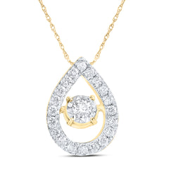1/6CTW-DIA CN GIFT PEAR DANCING PENDANT