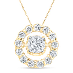 1/6CTW-DIA CN GIFT ROUND DANCING PENDANT