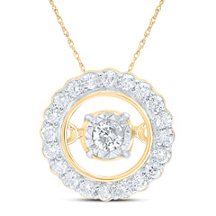 1/5CTW-DIA CN GIFT ROUND DANCING PENDANT