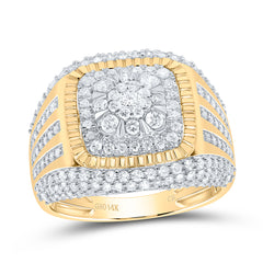 1 3/4CTW-DIA CN CUSHION MENS RING