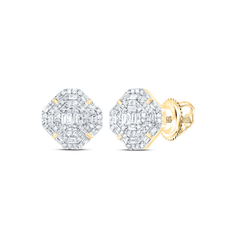 1/2CTW-DIA P1 GIFT OCTAGON STUD EARRING