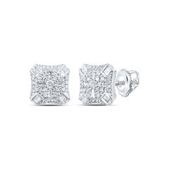 1/2CTW-DIA P1 GIFT SQUARE STUD EARRING