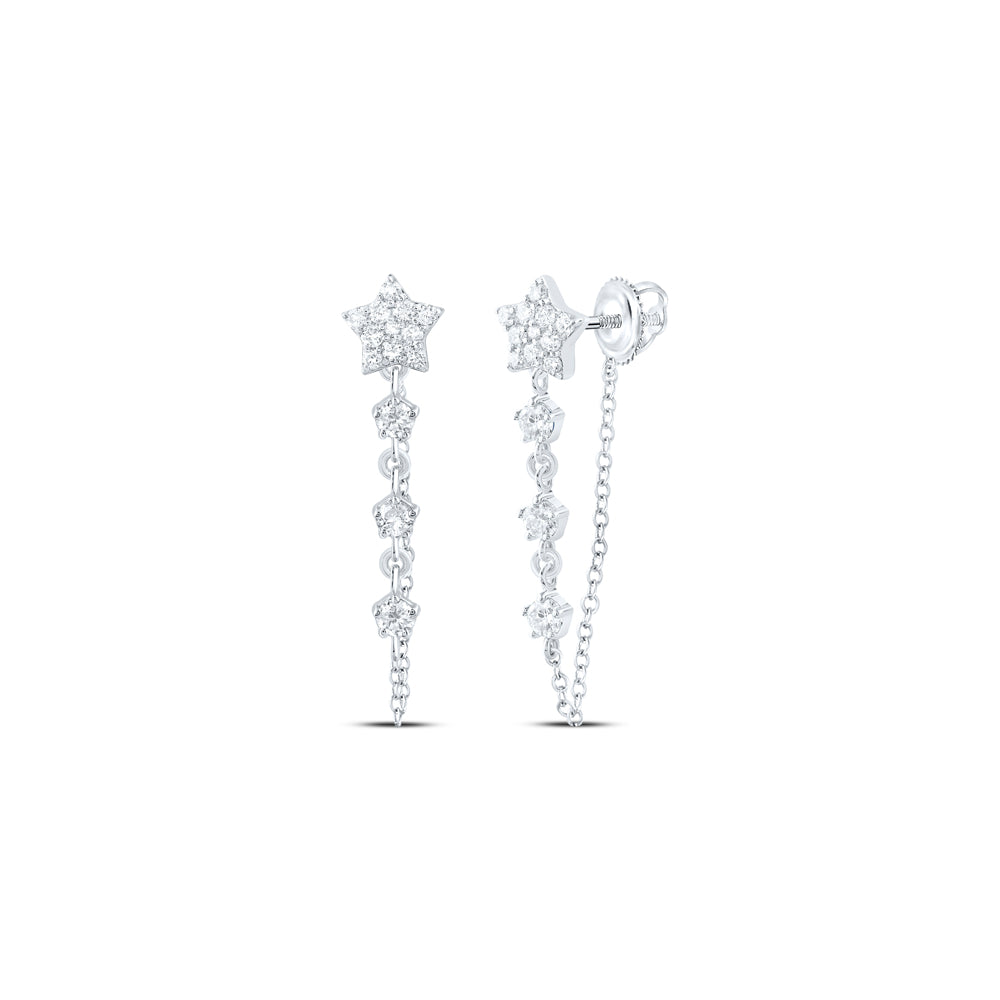 1/3CTW-DIA CN FASHION TWINKLE STAR EARRING