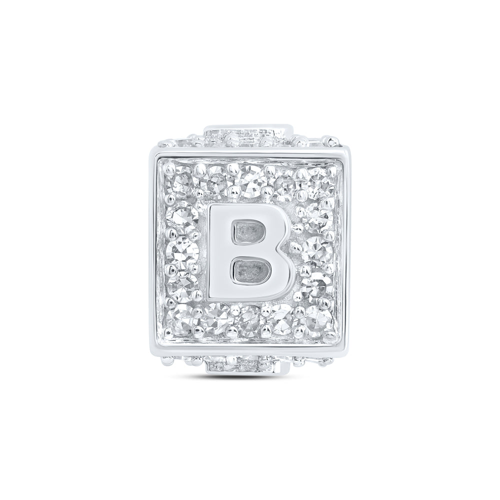 1/4CTW-DIA NK FASHION INITIAL "B" BRACELET BOX