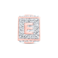 1/4CTW-DIA NK FASHION INITIAL "E" BRACELET BOX