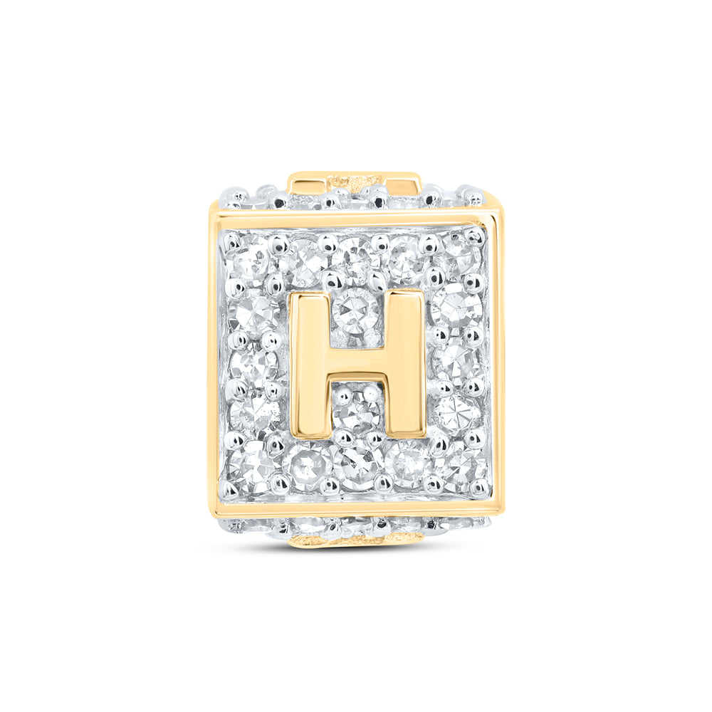 1/3CTW-DIA NK FASHION INITIAL "H" BRACELET BOX