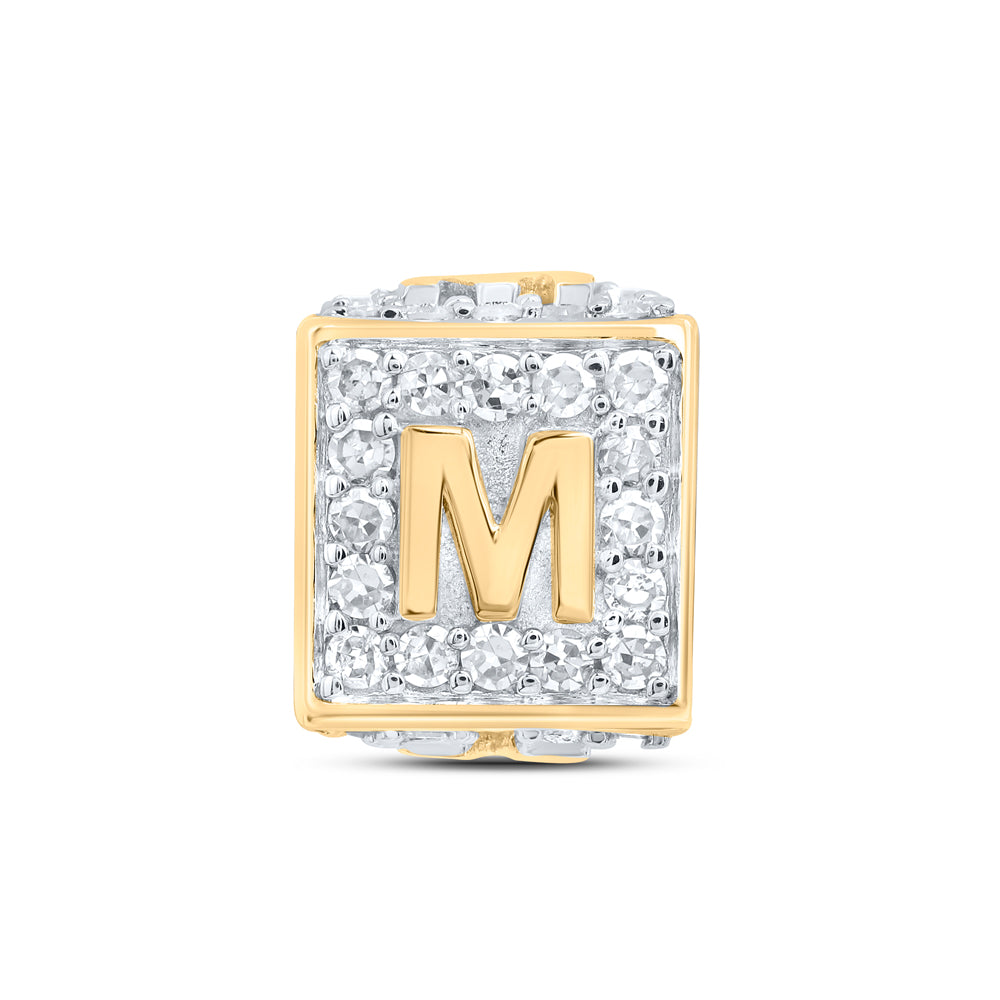 1/4CTW-DIA NK FASHION INITIAL "M" BRACELET BOX