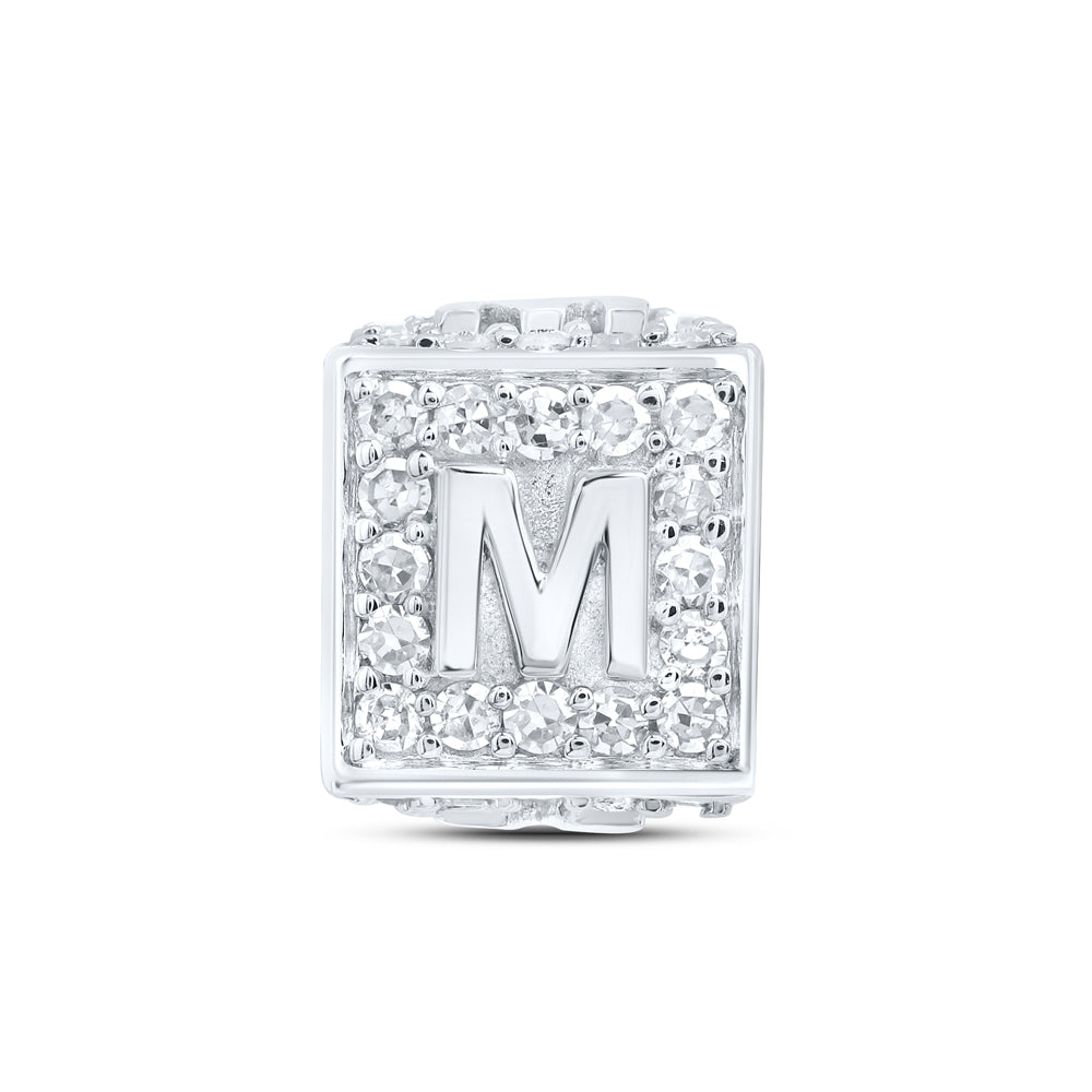 1/4CTW-DIA NK FASHION INITIAL "M" BRACELET BOX
