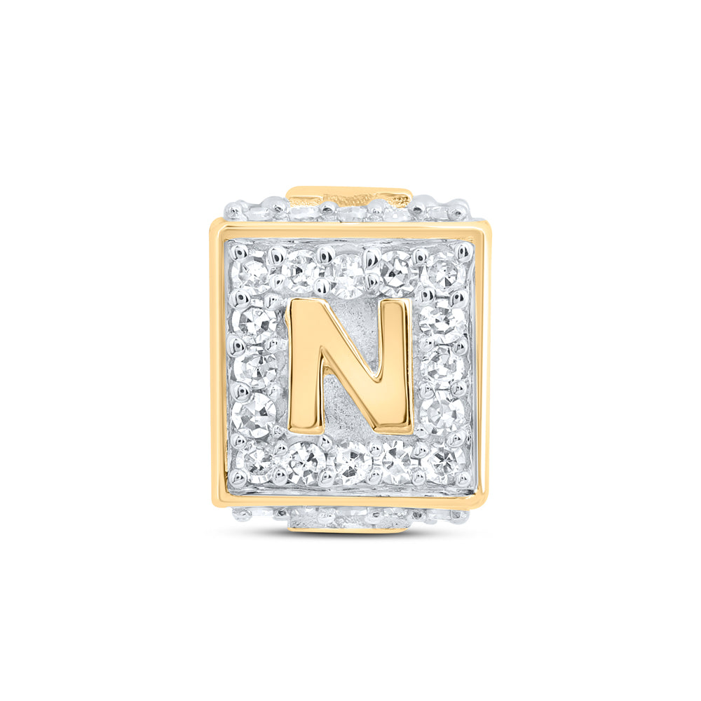 1/4CTW-DIA NK FASHION INITIAL "N" BRACELET BOX
