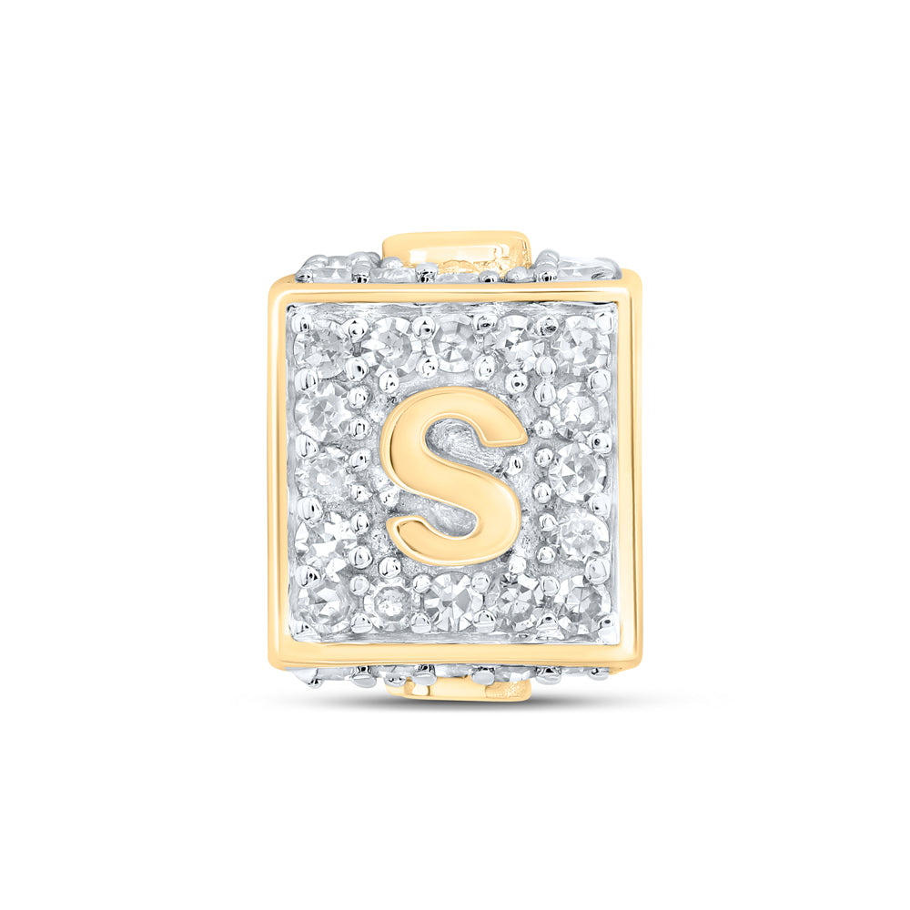 1/4CTW-DIA NK FASHION INITIAL "S" BRACELET BOX