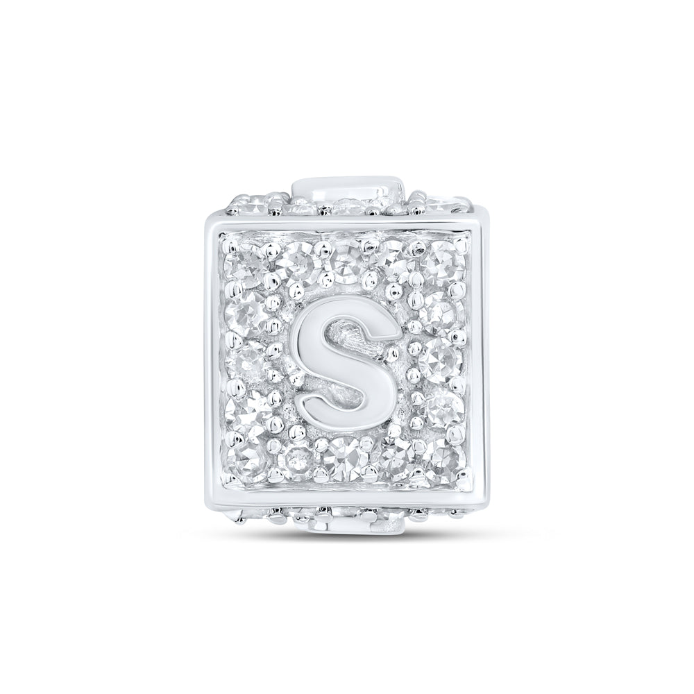 1/4CTW-DIA NK FASHION INITIAL "S" BRACELET BOX
