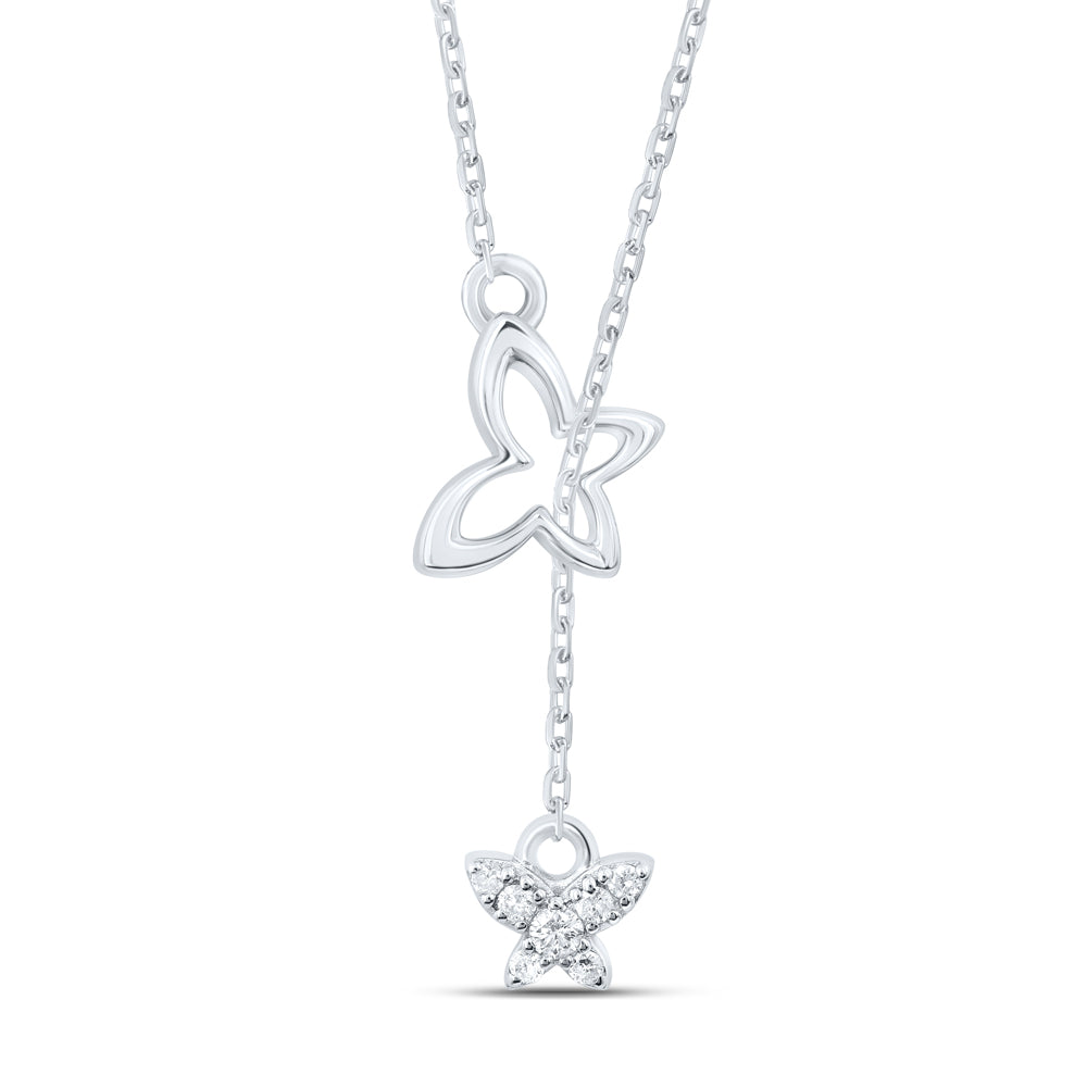 1/10CTW-DIA P1 GIFT BUTTERFLY NECKLACE (16 INCH)