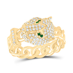 1/2CTW-DIA ANA M LEOPARD LADIES FASHION RING